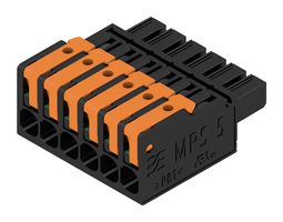 WEIDMULLER 2741600000 Pluggable Terminal Block, 5 mm, 6 Ways, 2.5 mm², Snap In