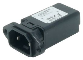 SCHAFFNER - TE CONNECTIVITY FN9274B-15-05 IEC Power Connector, IEC C18 Inlet, 15 A, 250 VAC, Quick Connect, Flange Mount, FN9274