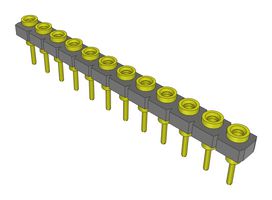 SAMTEC SL-112-TT-11 PCB Receptacle, Low Profile Hybrid, Board-to-Board, 2.54 mm, 1 Rows, 12 Contacts