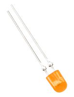 BROADCOM HLMP-EL3G-VXKDD LED, Amber, Through Hole, T-1 3/4 (5mm), 20 mA, 2.1 V, 590 nm