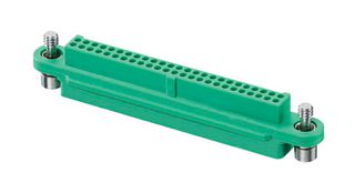 HARWIN G125-2245096F1 Connector Housing, Black / Green, Gecko SL G125, Receptacle, 50 Ways, 1.25 mm, G125 Series Contacts