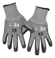 KLEIN TOOLS 60197 Safety Glove, Cut Level 4, Seamless Knit Cuff, XL, 49% HPPE/26% Nitrile/16% Polyester/9% Spandex