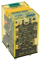 IDEC RU4S-D24 Power Relay, 4PDT, 24 VDC, 6 A, RU Series, Socket, Non Latching