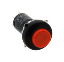 IDEC MW1B-M12R Pushbutton Switch, MW Series, 22 mm, DPDT, Momentary, Round Flush, Red