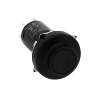 IDEC MW1B-A12B Pushbutton Switch, MW Series, 22 mm, DPDT, Maintained, Round Flush, Black