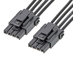 MOLEX 217465-1041 Cable Assembly, Ultra-Fit Receptacle to Ultra-Fit Receptacle, 4 Ways, 3.5 mm, 1 Row, 150 mm