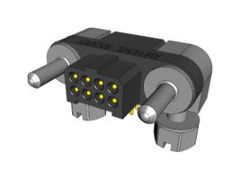 AMPHENOL SOCAPEX MHDAS2M008YCE11 Pin Header, Board-to-Board, 1.27 mm, 2 Rows, 8 Contacts, Through Hole Right Angle, MHDAS
