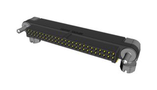AMPHENOL SOCAPEX MHDAS2M050YCE61 Pin Header, Board-to-Board, 1.27 mm, 2 Rows, 50 Contacts, Through Hole Right Angle, MHDAS