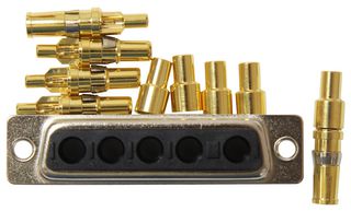 NORCOMP 682M5W5103L001 Combination Layout D Sub Connector, Power-D 682M Series, DB-5W5, Plug, 5 Contacts, 5 Power