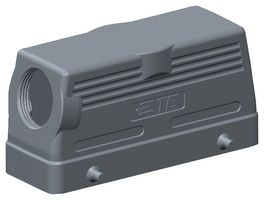 TE CONNECTIVITY T1210240121-000 Heavy Duty Connector, PG21, Hood, Side Entry, Aluminium Alloy Body, 2 Lever, H24B