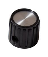 TE CONNECTIVITY - ALCOSWITCH PKG50B1/8 Knob, Round Shaft, 3.17 mm, Phenolic, Ribbed with Indicator Line, 14 mm, Alcoswitch
