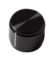 ALCOSWITCH - TE CONNECTIVITY KN700B1/4 Knob, Round Shaft, 6.35 mm, Aluminium, Straight Knurled with Indicator Line, 19.1 mm, Alcoswitch