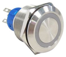 TE CONNECTIVITY - ALCOSWITCH AV2210000Q04 Vandal Resistant Switch, AV22 Series, 22 mm, SPST, Momentary, Round Flush