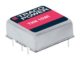 TRACO POWER THN 15-2425WI Isolated Through Hole DC/DC Converter, ITE, DIP, 4:1, 15 W, 2 Output, 24 V