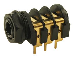 MULTICOMP PRO MP12327A Phone Audio Connector, 3 Contacts, Jack, PCB Mount, Gold, Nylon (Polyamide) Body