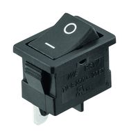 WURTH ELEKTRONIK 471001264143 Rocker Switch, SPST, Non Illuminated, Panel Mount, Black, WS-RSTV Series