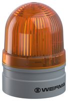 WERMA 26031060 Beacon, Blink/Continuous/TwinLight, Yellow, 62 mm x 85 mm, 230 VAC, Push-In, EvoSIGNAL Mini Series