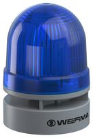 WERMA 46051060 Beacon, Continuous/TwinLight/Pulse, Blue, 95 dBA, 62 mm x 85 mm, 230 VAC, EvoSIGNAL Mini Series