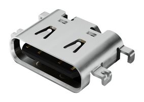 GCT USB4510-03-1-A USB Connector, USB Type C, USB 2.0, Receptacle, 16 Ways, Surface Mount, Through Hole Mount