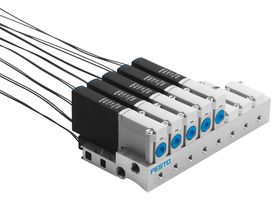 FESTO 196140 Air Solenoid Valve, 3/2 Way, Open, Monostable, -0.9 bar to 8 bar, 24 VDC, 100 l/min
