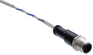 AMPHENOL LTW M12A-02BMMM-SL8C02 Sensor Cable, M12 Plug, Free End, 2 Positions, 2 m, 6.6 ft, M Series