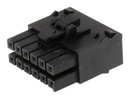 MOLEX 172258-3112 Connector Housing, Black, Ultra-Fit 172258 Series, Receptacle, 12 Ways, 3.5 mm