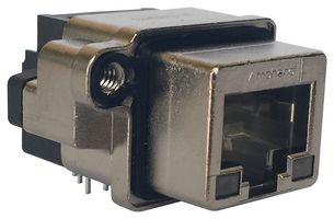 AMPHENOL COMMUNICATIONS SOLUTIONS MRJR5381M1 Modular Connector, RJ45 Jack, 1 x 1 (Port), 8P8C, IP67, Panel Mount, Through Hole Mount