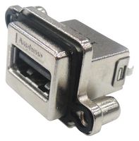 AMPHENOL COMMUNICATIONS SOLUTIONS MUSBRA511M0 USB Sealed Connector, USB Type A, USB 2.0, Receptacle, 4, Panel PCB Mount