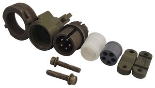 ITT CANNON MS3106F14S-5P Circular Connector, MIL-DTL-5015 Series, MS3106 Series, Straight Plug, 5 Contacts, Solder Pin
