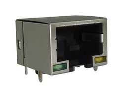AMPHENOL COMMUNICATIONS SOLUTIONS RJE73-188-00410 Modular Connector, RJ45 Jack, 1 x 1 (Port), 8P8C, Through Hole Mount