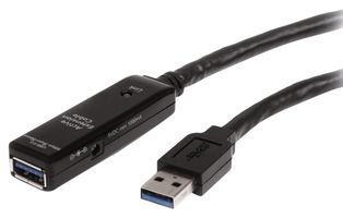 STARTECH USB3AAEXT10M USB Cable, NA, UK, EU, Type A Plug to Type A Receptacle, 10 m, 32.81 ft, USB 3.0, Black