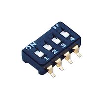 NIDEC COMPONENTS CFS-0400TB DIP / SIP Switch, 4 Circuits, Slide, Surface Mount, 4PST-NO, 6 V, 100 mA