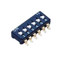 NIDEC COMPONENTS CFS-0602TB DIP / SIP Switch, 6 Circuits, Slide, Surface Mount, 6PST-NO, 6 V, 100 mA