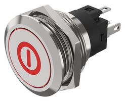EAO 82-6151.1A14.B001 Vandal Resistant Switch, 82 Series, 22 mm, SPDT, Momentary, Round