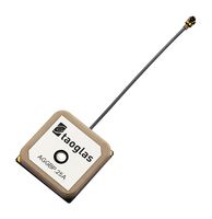 TAOGLAS AGGBP.25A.07.0060A Antenna, Patch, 1.561 GHz to 1.606 GHz, 16.5 dBi, Right Hand Circular, UFL Connector