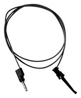MUELLER ELECTRIC BU-P3782-36-0 Grabber to Banana Plug Test Lead, Miniature Hook Clip, 4mm Stackable Banana Plug, 36 ", 914.4 mm