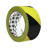 3M 766, YELLOW/BLACK, 33M X 50MM Tape, Safety Strip, Hazard Warning, Vinyl, Yellow, Black, 33 m x 50 mm