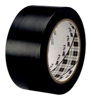 3M 764L BLACK, 33M X 50MM Tape, General Purpose, Vinyl, Black, 33 m x 50 mm