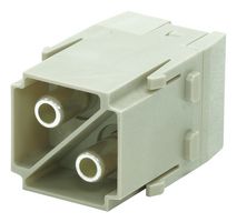 MULTICOMP PRO MP009483 Heavy Duty Connector, MP-HM INSERTS, Module, 2 Contacts, Plug, Screw Pin