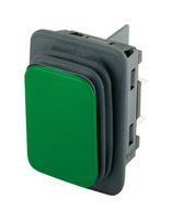 MARQUARDT 1935.3218 Rocker Switch, DPST-NO, Illuminated, Panel Mount, Green, 1930 Series