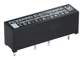 PICKERING 104-1-A-5/4D Reed Relay, SPST-NO, 5 VDC, 104 Series, Through Hole, 220 ohm, 1 A