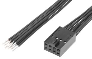 MOLEX 219659-1082 Cable Assembly, C-Grid III Receptacle to Free End, 8 Ways, 2.54 mm, 2 Row, 150 mm, 5.9 "