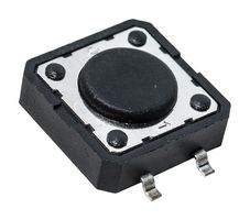C&K COMPONENTS PTS125SM43SMTR21M LFS Tactile Switch, PTS125 Series, Top Actuated, Surface Mount, Round Button, 180 gf, 50mA at 12VDC