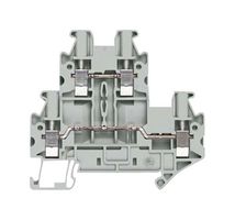 SIEMENS 8WH1020-0AF00 DIN Rail Mount Terminal Block, Grey, 4 Ways, 26 AWG, 12 AWG, 2.5 mm², Screw, 24 A