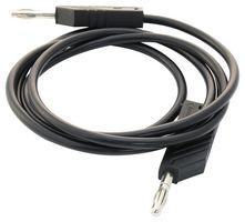 HIRSCHMANN TEST AND MEASUREMENT 934063100 Test Lead, 4mm Banana Plug to 4mm Banana Plug, Black, 60 V, 32 A, 1 m
