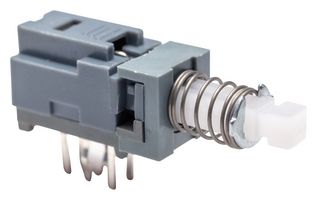 E-SWITCH PBH2UEESNPNAGX Pushbutton Switch, PBH Series, DPDT-DB, On-On, Plunger for Cap