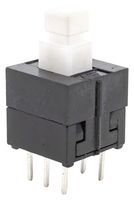 E-SWITCH TL2201EEYA Pushbutton Switch, Subminiature, TL2201 Series, DPDT-DB, On-On, Plunger for Cap