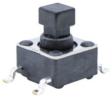 E-SWITCH TL3301SPF160QG Tactile Switch, SPST-NO-DM, TL3301 Series, Top Actuated, Surface Mount, Plunger for Cap, 160 gf