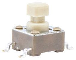 E-SWITCH TL3301SPF260QG Tactile Switch, SPST-NO-DM, TL3301 Series, Top Actuated, Surface Mount, Plunger for Cap, 260 gf