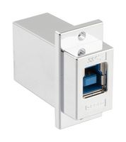 L-COM ECF504-3BA-S USB Adapter, Shielded, USB Type B Receptacle, USB Type A Receptacle, USB 3.0